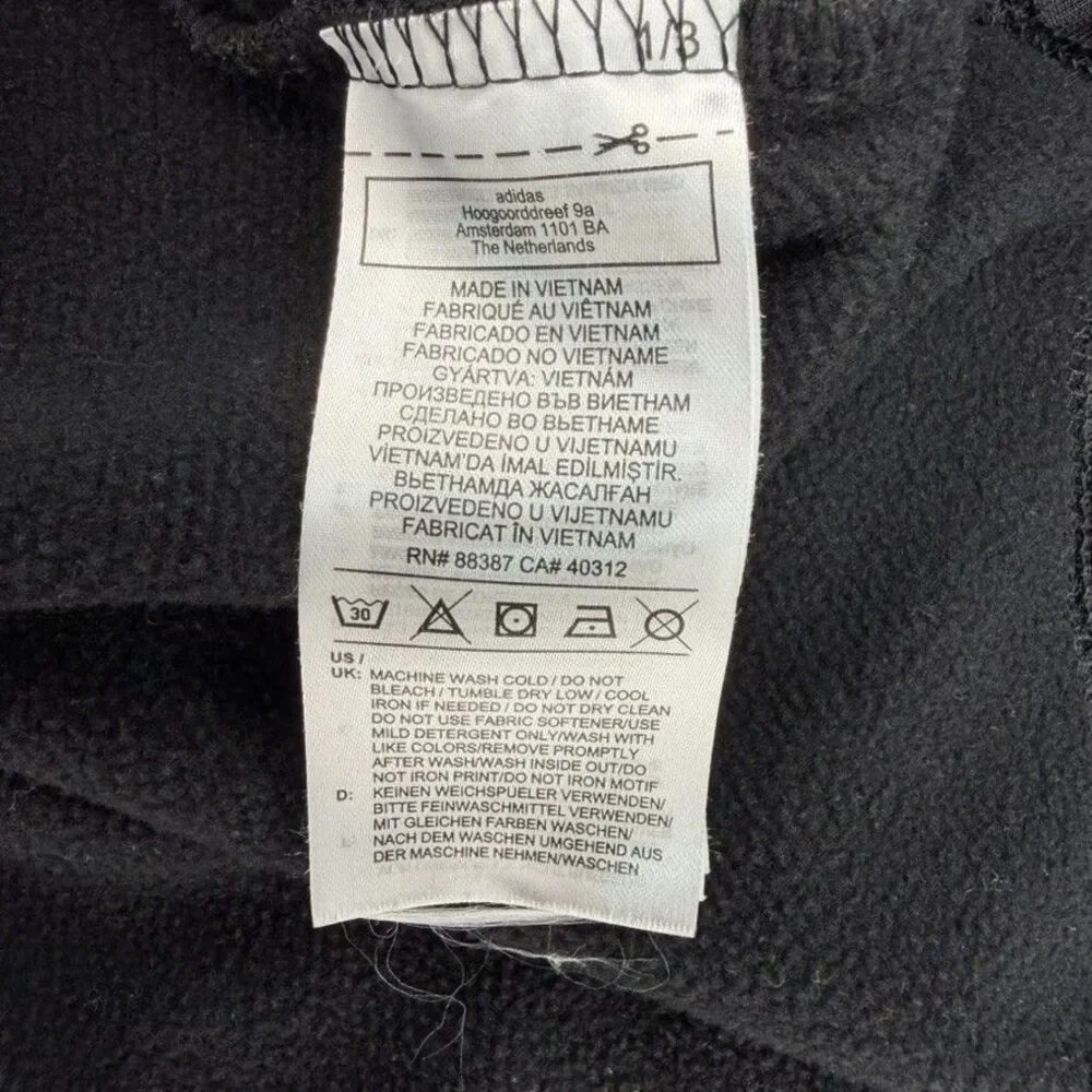 Adidas Men's Large Black Pullover Sweatshirt Hoodie Logo 499